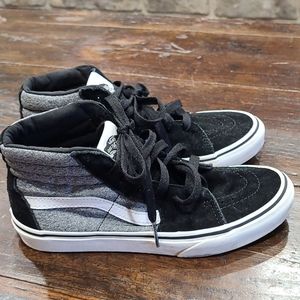 GUC Vans Black/Gray HI Top Shoes 4.0